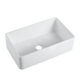 thumbnail image 1 of Pemberly Row White Ceramic 33 in.Single Bowl Farmhouse Apron Kitchen Sink, 1 of 7