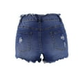 thumbnail image 6 of Women's Jean Shorts High Rise High Waisted Casual Summer Jeans Shorts With Holes In Tassels And Solid Stretch Jeans Shorts Pants Blue Trousers, 6 of 8