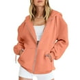 thumbnail image 2 of Womens Hoodies Seamless Quarter Zip Hoodie Fit Women's Casual Solid Color Zipper Pocket Hoodie, 2 of 5