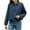 Navy-cropped jacket women, variant on Hvyesh Womens Cropped Pea Coats Zip Up Barn Jackets Casual Long Sleeve Solid Jackets Fall Trendy Cargo Outerwear with Pockets