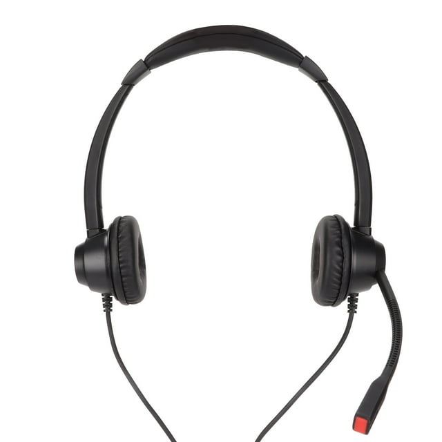Telephone Headset, Volume Adjustment Lightweight Noise Cancelling Wired Business Headphone For Call Center For Landline For Home