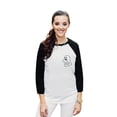 thumbnail image 2 of Thread Tank Ghost BOO Unisex 3/4 Sleeves Baseball Raglan White Black X-Large, 2 of 4