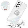 thumbnail image 3 of for Samsung Galaxy A53 5G Glitter Case with Ring Holder, Bling Sparkle Floating Liquid Soft TPU Cushion Fashion Girly Women Girls Clear Case Cover for Samsung Galaxy A53 5G  Colorful, 3 of 14
