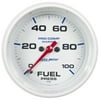 Auto Meter 200851 - Marine 2.62" White In-Dash Mount Electric Fuel Pressure Gauge