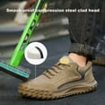 thumbnail image 2 of Lightweight Safety Trainers Men Steel Toe Cap Trainers Breathable Cowhide Work Shoes EU 36-46 Khaki, 2 of 6