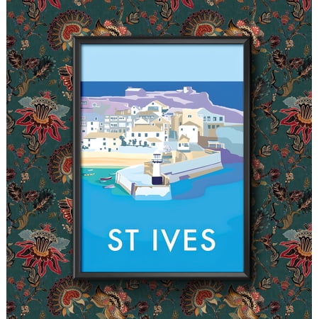 POSTER Vintage Cornwall St Ives Harbour Wall Art Travel Railway Poster GWR -UNFRAMED