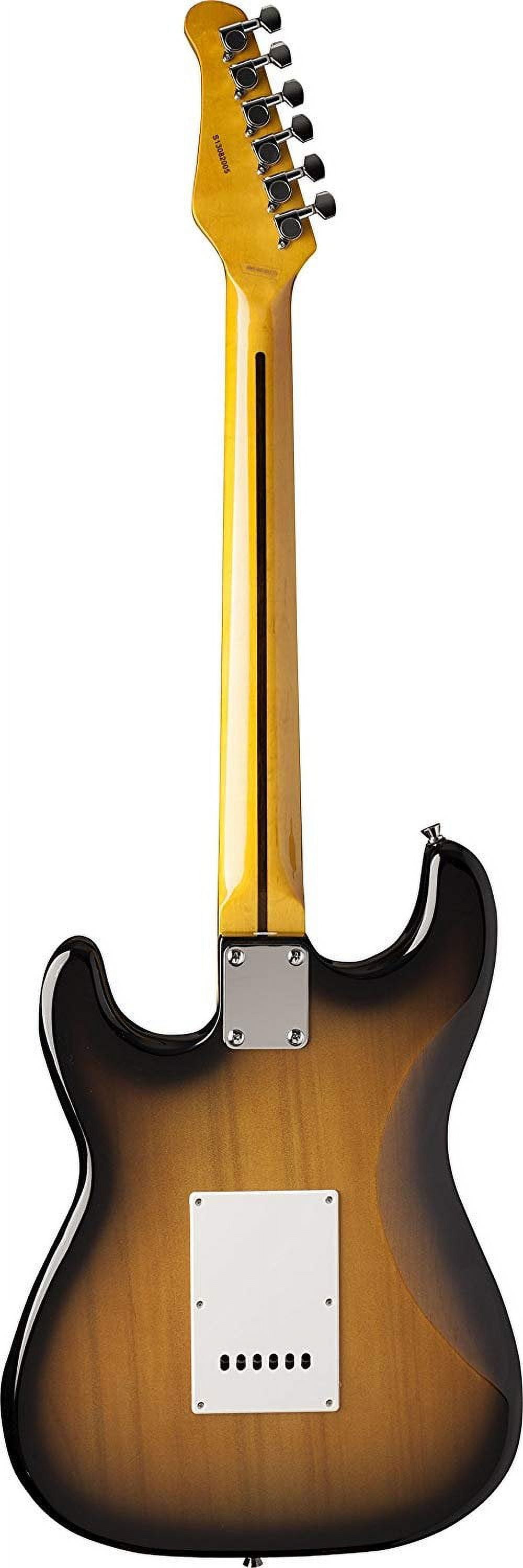 Oscar Schmidt Double Cutaway SSS Electric Guitar. Black
