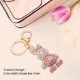 thumbnail image 4 of Handbag Rabbit Pendant, Compact Size Rhinestone Purse Rabbit Pendant Detailed  for Birthday, 4 of 7