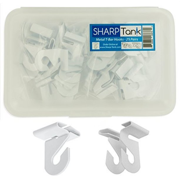 sharptank classroom ceiling hooks (pack of 25) high strength aluminum
