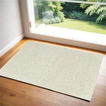 HomeRoots 556136 3 x 5 ft. Shag Distressed Rectangle Area Rug, Ivory