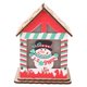 thumbnail image 1 of Cabaña linda de la casa de la Navidad de la forma con el hombre de nieve de los ornamentos colgantes del árbol de navidad de DIY de la luz de las velas, 1 of 10