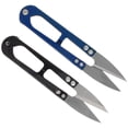 thumbnail image 3 of HUGFEGWE 110mm Sewing Trimming Scissors Nipper Embroidery Thrum Yarn Fishing Thread Beading Cutter Blue 2Pcs CJB91-23687, 3 of 7