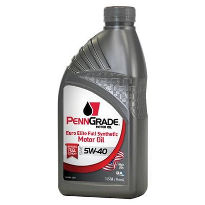 Penngrade Motor Oil BPO61366, Penngrade Euro Elite 5W40 1 Quart Performance