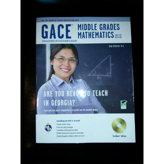 Pre-Owned Georgia GACE Middle Grades Math (013) w/ CD-ROM (Georgia GACE Test Preparation) (Paperback) 0738608297 9780738608297