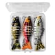 thumbnail image 3 of 3 unids/caja pesca Wobbler realista señuelo de pesca cebo duro 8 segmentos Swimbait (B), 3 of 6