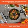 thumbnail image 5 of IMUSA 10.0qt Charcoal Aluminum Nonstick Stock Pot with Glass Lid & Soft touch Handles, Black, 5 of 11