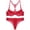 Red, variant on Women Lace Lingerie Set Adjustable Thin Straps Front Closure Push Up Bra Thong Panty Soft Breathable Floral Lace Daily Wear Honeymoon Dates Romantic Bedroom Occasions