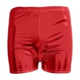 thumbnail image 6 of Metallic Booty Shorts for Women High Rise Shiny Rave Dance Shorts Stretchy Slim Fit Hot Pants Yoga Workout Pole Dance Outfits, 6 of 6