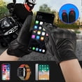 thumbnail image 5 of Harssiney Leather Motorcycle Gloves for Men,Riding Driving Biker Racing Motorbike Glove Touchscreen with Hard Knuckle Protection ,Black,Size S, 5 of 5