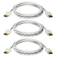 thumbnail image 2 of QVS 6ft 3-Pack High Speed HDMI UltraHD 4K with Ethernet Thin Flexible White Cables, 2 of 2