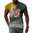 thumbnail image 1 of Nouveau Design d'Été Lettres Rétro T-shirt Homme Mode Décontracté Personnalité Hip Hop Harajuku Imprimé Manches Courtes Tee, 1 of 5