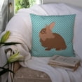 thumbnail image 3 of Carolines Treasures BB8134PW1414 Lionhead Rabbit Blue Check Fabric Decorative Pillow, 14 x 14 in., 3 of 4