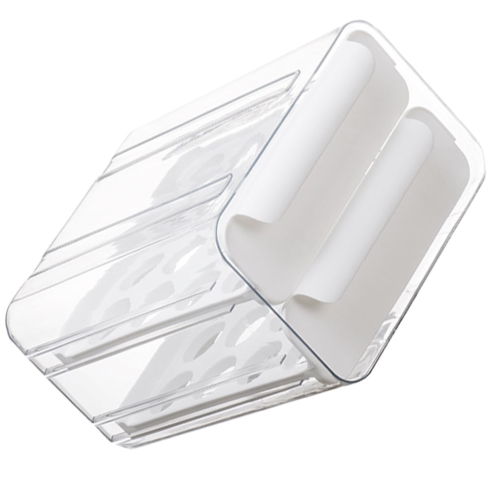 OULII Fridge Organizer Eggs White PP with Ventilation System for Pantry Use 1Pcs
