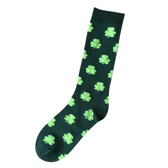 Lucky Clover Striped Thigh High Socks for St. Patrick's Day - Irish Shamrock Design Knee High Socks, Women's Festive Costume Accessories, Holiday Outfits