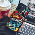 thumbnail image 4 of ¡Exprese su estilo con esta llamativa funda para teléfono plateada colorida de doble capa mate con dibujos animados para iPhone!, 4 of 4