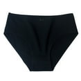 thumbnail image 2 of HVOBTTY Breathable Panties for Women, Womens Underwear, Women Fashion Solid Color Thong Mid-rise Breathable Leisure Briefs Black, XXL, 2 of 2