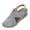 Gray, variant on XUNKUSGA Shoes for Women Classic Ankle Strap Closed Toe Backless Womens Sandals Fashion Solid Color Cutout Women's Sandals Comfortable Arch Support Walking Women Sandals 5.5-9.5 Black
