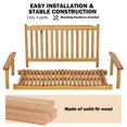thumbnail image 5 of Towallmark Outdoor Wooden Porch Swing – 4 ft Patio Bench Swing, Heavy-Duty 440 lbs Capacity with Hanging Chain and Spring for Outdoor Deck or Garden, 5 of 9