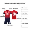 thumbnail image 4 of Custom Football Kit Set for Adult and Child, Name Number Team Logo DIY Family Match Personalized Jersey Shirt Shorts Set, Dad and Son Matching Outfits Red XL, 4 of 6