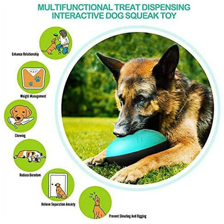 Squeaky Dog Toys for Large Dogs - Dog Puzzle Toys Interactive Dog Toys Wobble Treat Dispensing Dog Toys Tough Dog Chew Toys Large Breed Funny Dog