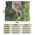 thumbnail image 3 of Kll Fleece Blanket Plush Throw Blanket Asia Elephant,Soft Fuzzy Cozy Flannel Blanket For Couch Sofa Bed.(40"X30"), 3 of 9