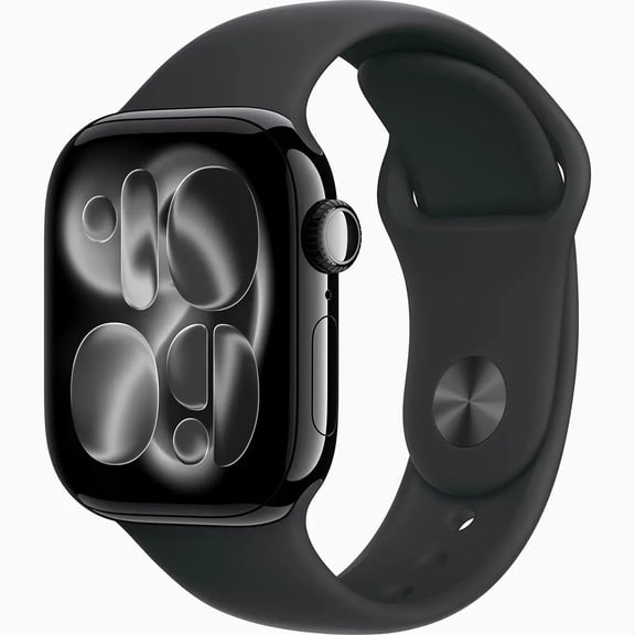 (Open Box) Apple Watch Series 11 (GPS) 46mm Jet Black Aluminum Case with Black Sport Band - M/L