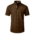 thumbnail image 4 of EHRWE Mens Shirts Male Short Sleeve Slim Fit Business Casual Shirts For Men Button Up Shirts Classic, 4 of 4