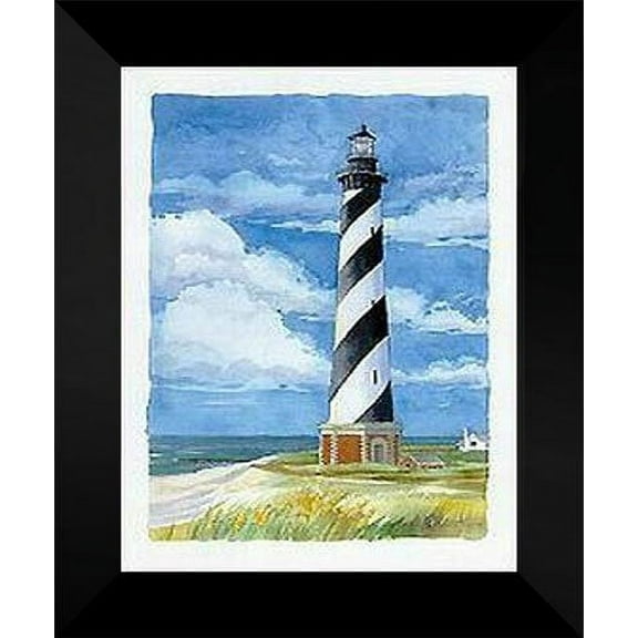 Paul Brent FRAMED 15x18 "Lighthouse Cape Hatteras Nc"