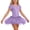Purple, variant on Girls Ballet Tutu Dress 3-13 Years, Short Sleeve Crew Neck Solid Color Dance Dress with Bow, Soft Stretchy Princess Tutu Skirt for Ballet Class Birthday Party Sky Blue