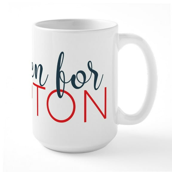 CafePress - Women For Clinton Large Mug - 15 oz Ceramic Large White Novelty Mug