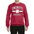 thumbnail image 2 of Wild Bobby City of Cincinnati Baseball Fantasy Fan Sports Unisex Crewneck Sweatshirt, Vintage Heather Red, Large, 2 of 6