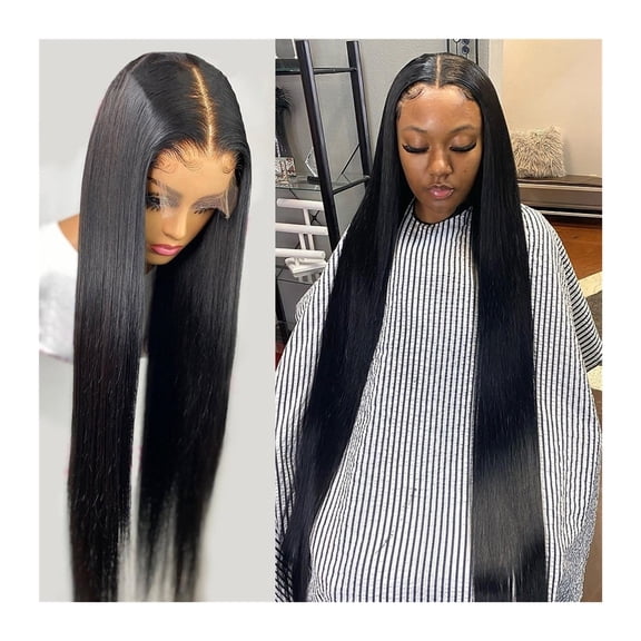 Long Straight Human Hair Wigs 13X4 13x6 Lace Front Wig Brazilian Human Hair 150% Density 4X4 Remy Hair Transparent Lace Closure Wigs for Women
