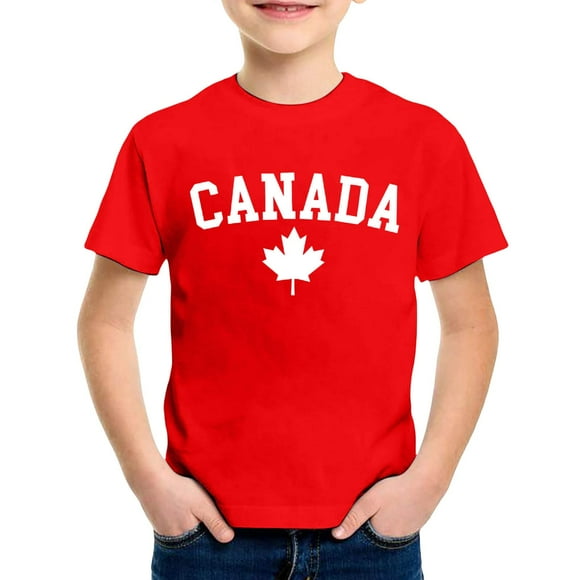 Toddler Canada Shirts for Boy Girl Canada Flag Print Graphic T Shirt Casual Kids T Shirts 4T Boys Shirts