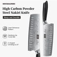 thumbnail image 2 of Cuchillo Nakiri HOSHANHO de 7 pulgadas, cuchillo japonés para verduras de acero en polvo de alto carbono, cuchillo multipropósito de chef asiático con filo afilado y mango ergonómico, 2 of 7