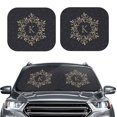 thumbnail image 3 of KAKALAD Classic Letter K Universal Car Windshield Sunshade 2 Pcs 28.9"x 23.4", 3 of 7