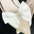 thumbnail image 7 of 2 Pcs DIY Crafts Charms Elegant Pearl Shoe Clips Shoe Decoration Shoes Buckle Bowknot BEIGE, 7 of 7