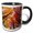Black/White, variant on 3drose, Autumn Maple Trees in Pine Forest, Upper Peninsula, Michigan, 11oz Two-tone Green Mug