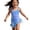 Blue, variant on Xijirk Girls Gradient Tie-D Yearse Print Skirted One-Piece Swimsuit Ruffle Strap Swimwear with Drawstring Side for Beach & Pool,5-6 Years