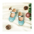 thumbnail image 4 of Kushyshoo Girl's Blue Glitter Ballet Flats Soft Mary Jane Dress Party Shoes Non-Slip 13M, 4 of 8