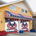 thumbnail image 5 of 250 Year American Anniversary Flag Garage Door Cover Banner 7 x 8 FT, Eagle Red Blue Garage Door Curtains Backdrop with Grommets for Indoor Outdoor Wall Party Porch Yard Decorations Background, 5 of 8